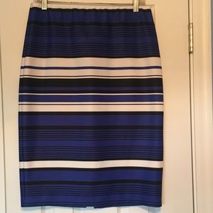 Black, white and blue skirt